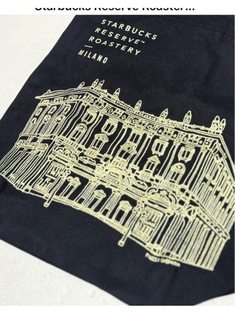Starbuck’s Reserve Roastery Milano Black & Gold Metallic Large Tote New Piazza
